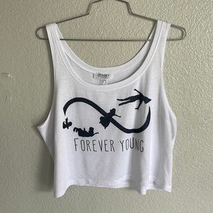 Forever young freshtops crop top Disney Peter Pan infinity cotton shirt